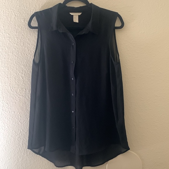 H&M Transparent black blouse - Picture 4 of 4